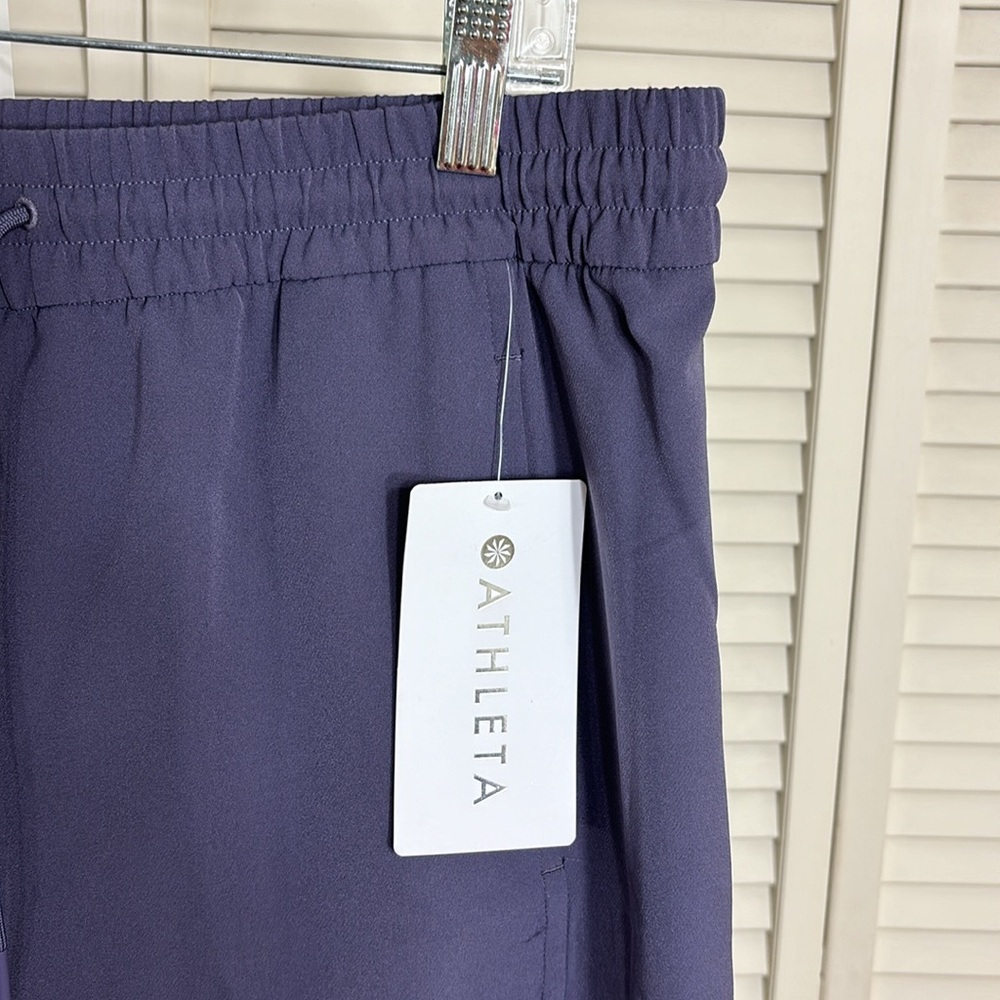 NWT Athleta Stride Pants Nightfall Purple Wide Leg Women's Large - Picture 8 of 14